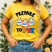 Funny Easter Eggs Prepare To Dye Women's T-Shirt thumb 2