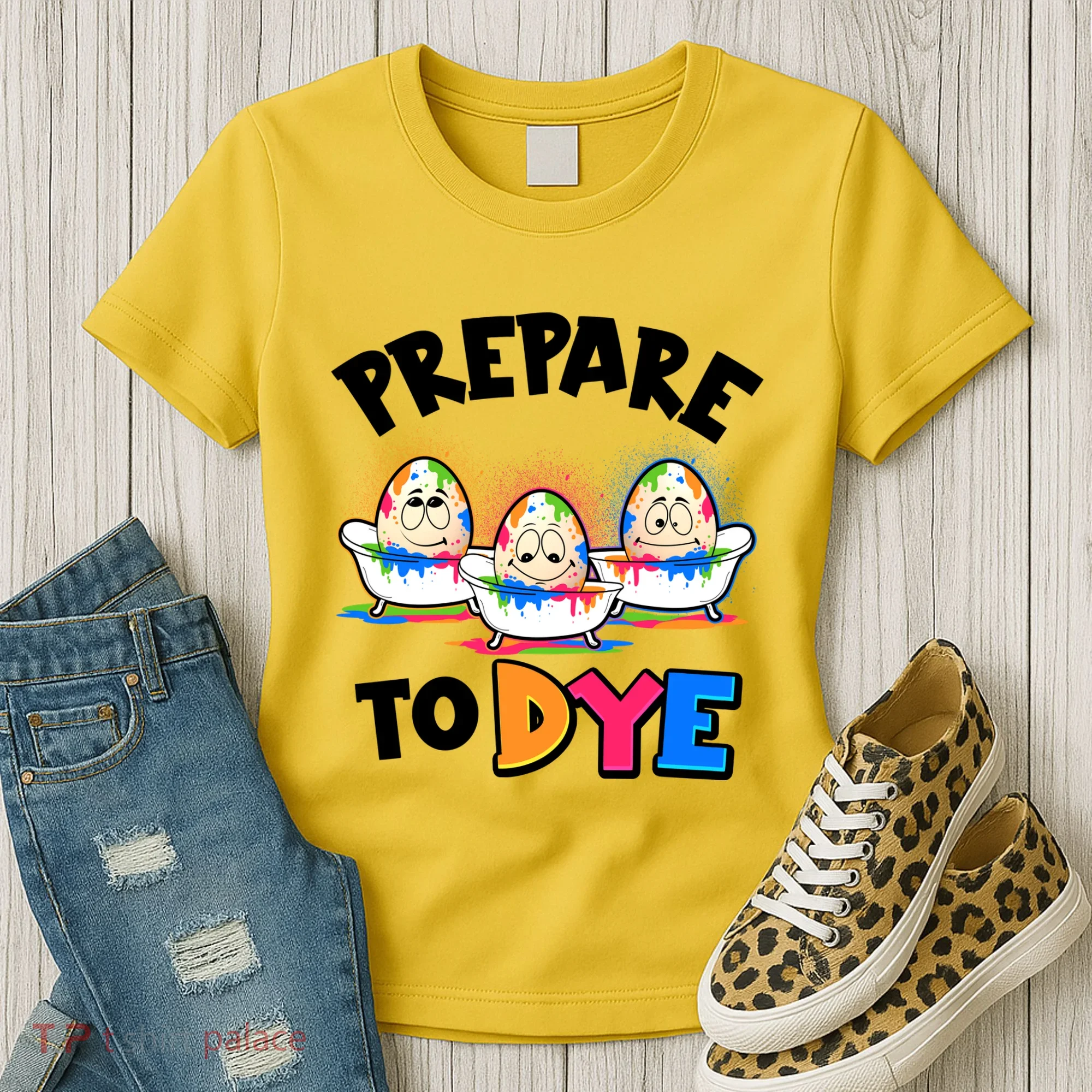 Funny Easter Eggs Prepare To Dye Women's T-Shirt