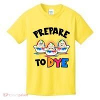 Funny Easter Eggs Prepare To Dye Kids T-Shirt thumb 0