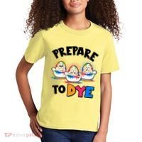 Funny Easter Eggs Prepare To Dye Kids T-Shirt thumb 2
