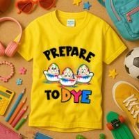 Funny Easter Eggs Prepare To Dye Kids T-Shirt thumb 3