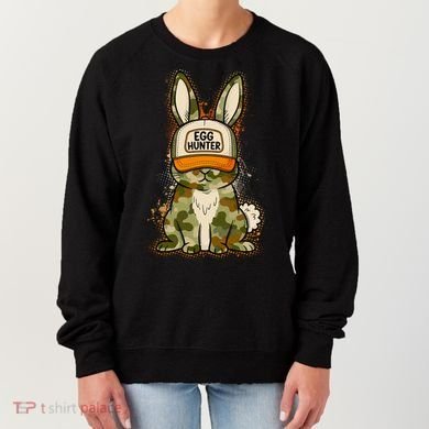 Funny Easter Egg Hunter Camouflage Bunny Rabbit Women's Sweatshirt