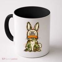 Funny Easter Egg Hunter Camouflage Bunny Rabbit Coffee Mug thumb 0