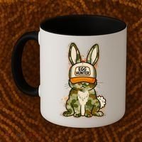 Funny Easter Egg Hunter Camouflage Bunny Rabbit Coffee Mug thumb 2