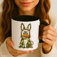Funny Easter Egg Hunter Camouflage Bunny Rabbit Coffee Mug thumb 3