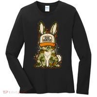 Funny Easter Egg Hunter Camouflage Bunny Rabbit Women's Long Sleeve Shirt thumb 0