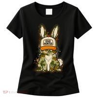 Funny Easter Egg Hunter Camouflage Bunny Rabbit Women's T-Shirt thumb 0