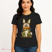 Funny Easter Egg Hunter Camouflage Bunny Rabbit Women's T-Shirt thumb 4