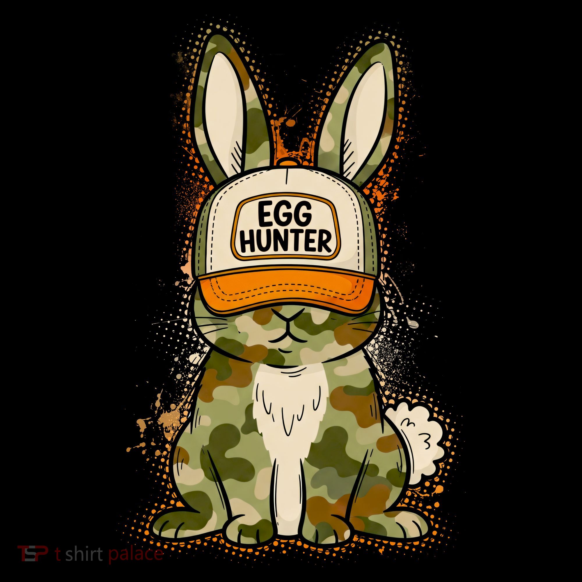 Funny Easter Egg Hunter Camouflage Bunny Rabbit Kids Sweatshirt