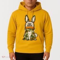 Funny Easter Egg Hunter Camouflage Bunny Rabbit Hoodie thumb 2
