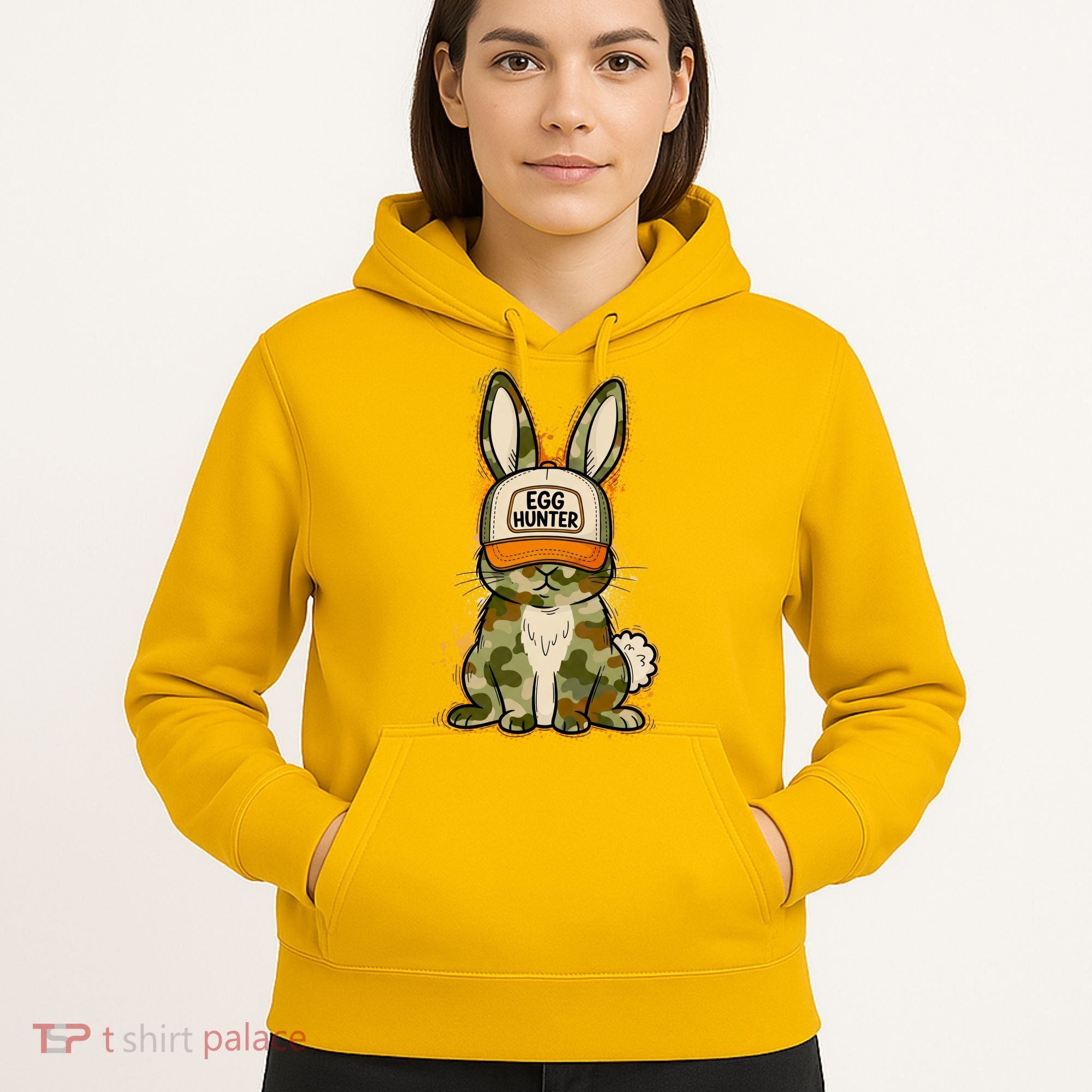 Funny Easter Egg Hunter Camouflage Bunny Rabbit Hoodie