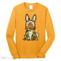 Funny Easter Egg Hunter Camouflage Bunny Rabbit Long Sleeve Shirt thumb 0