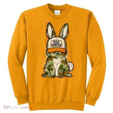 Funny Easter Egg Hunter Camouflage Bunny Rabbit Sweatshirt