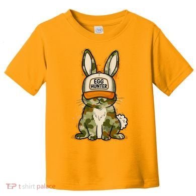 Funny Easter Egg Hunter Camouflage Bunny Rabbit Toddler T-Shirt