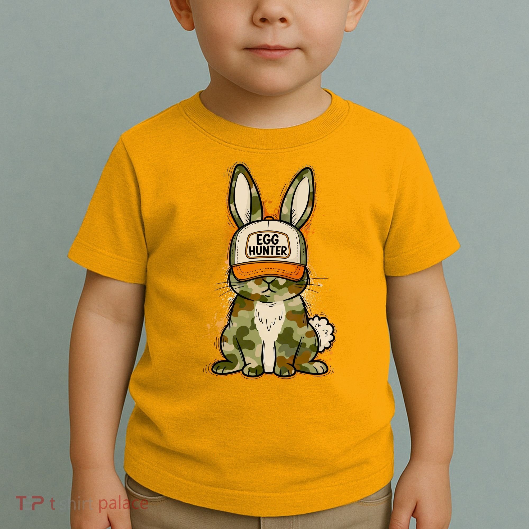 Funny Easter Egg Hunter Camouflage Bunny Rabbit Toddler T-Shirt