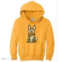 Funny Easter Egg Hunter Camouflage Bunny Rabbit Kids Hoodie thumb 0