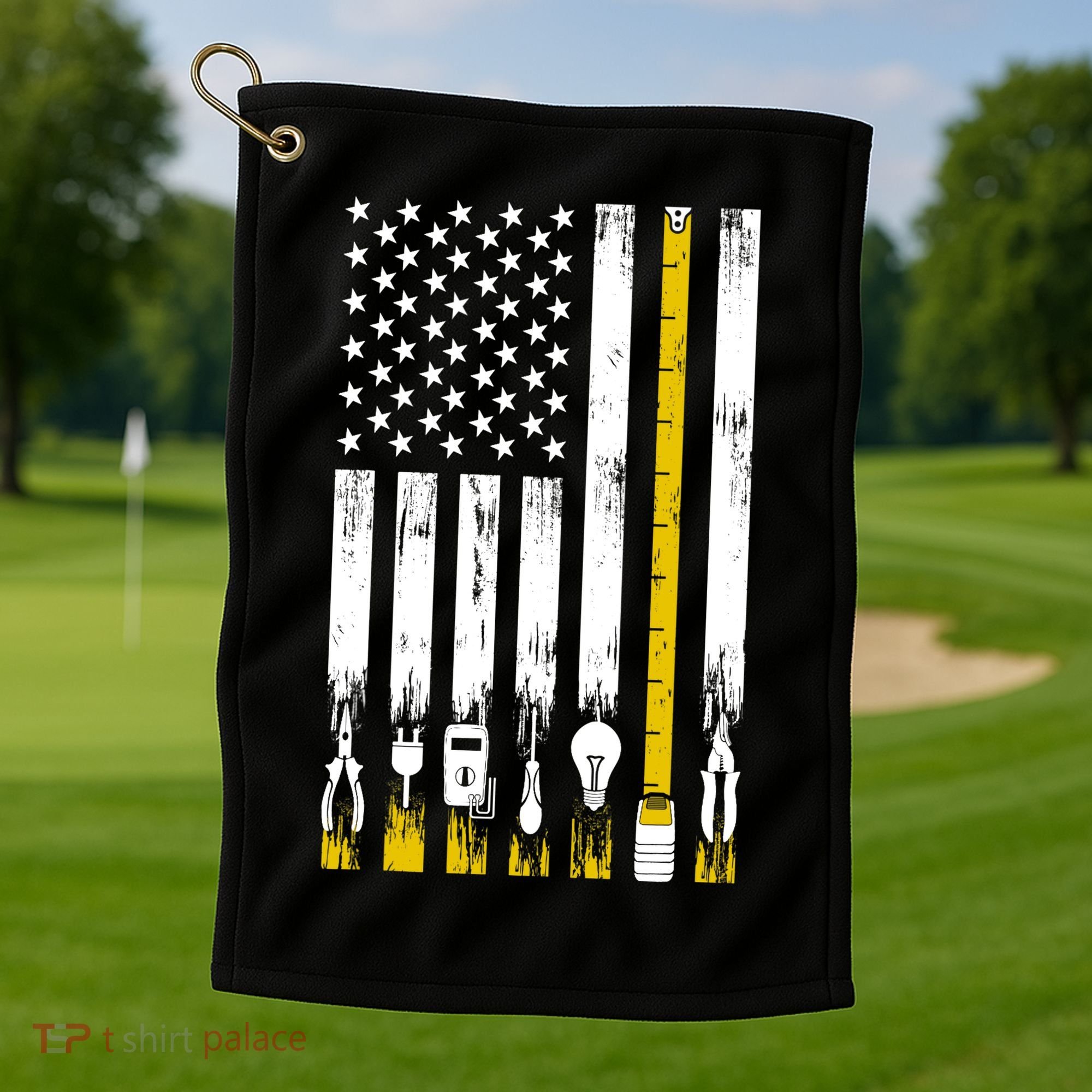 Funny Electrician Electrician Electrical Engineer Golf Towel