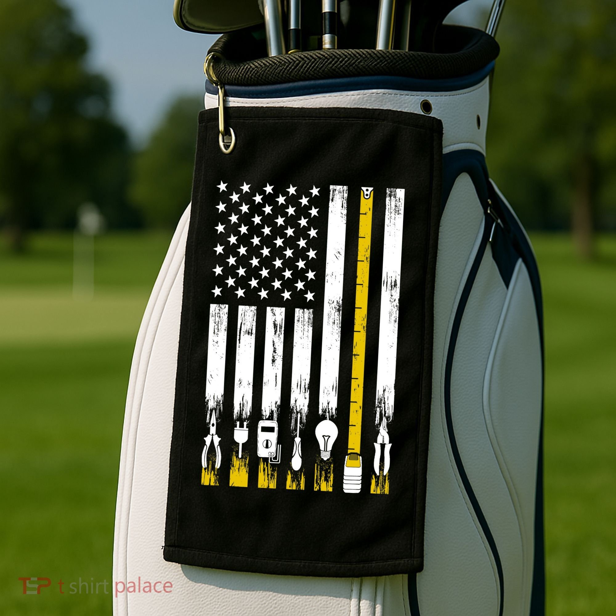 Funny Electrician Electrician Electrical Engineer Golf Towel