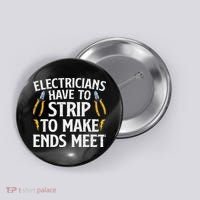 Funny Electrician Electrician Electrical Tools Button thumb 0