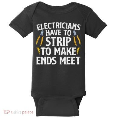 Funny Electrician Electrician Electrical Tools Baby Bodysuit