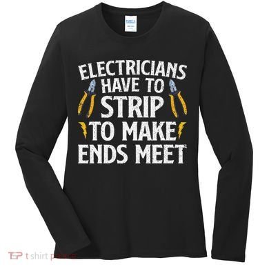 Funny Electrician Electrician Electrical Tools Women's Long Sleeve Shirt