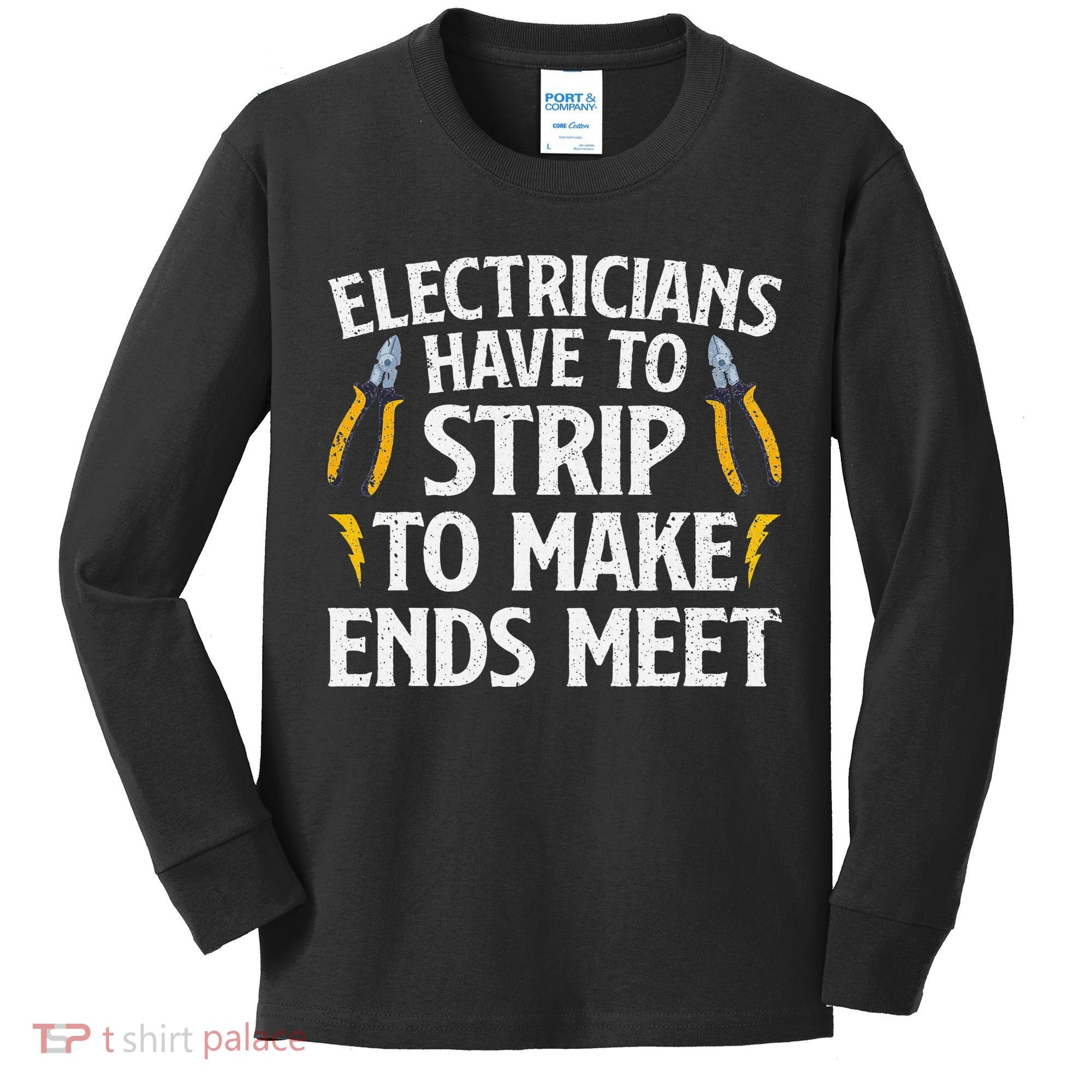 Funny Electrician Electrician Electrical Tools Kids Long Sleeve Shirt