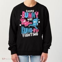 Funny Easter Every Bunny Was Kung Fu Fighting Women's Sweatshirt thumb 0