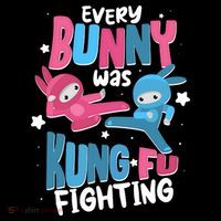 Funny Easter Every Bunny Was Kung Fu Fighting Button thumb 1