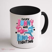 Funny Easter Every Bunny Was Kung Fu Fighting Coffee Mug thumb 1