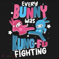 Funny Easter Every Bunny Was Kung Fu Fighting Polo thumb 3