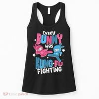Funny Easter Every Bunny Was Kung Fu Fighting Women's Tank Top thumb 0