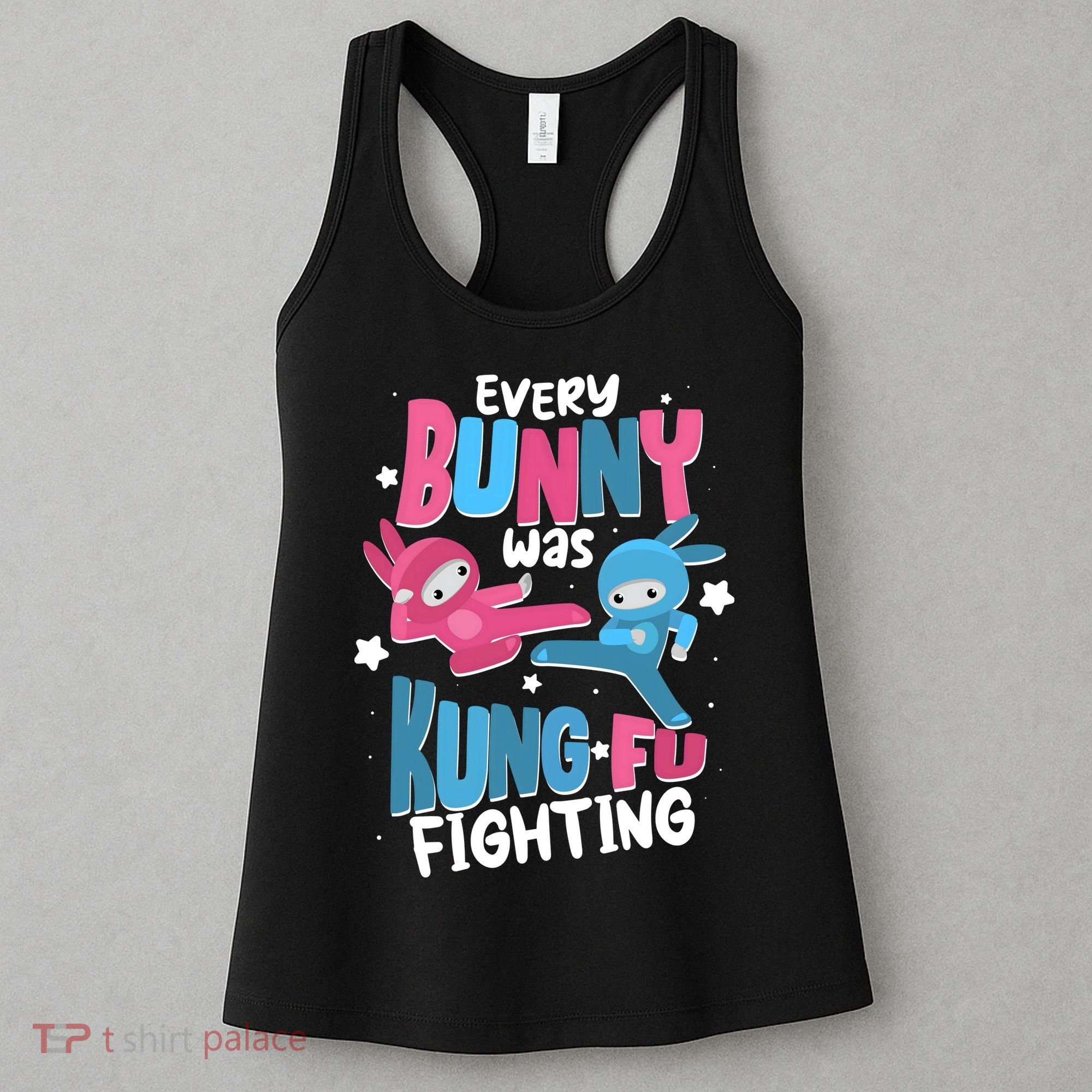 Funny Easter Every Bunny Was Kung Fu Fighting Women's Tank Top