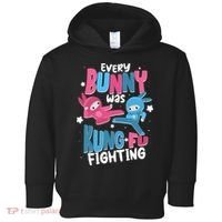 Funny Easter Every Bunny Was Kung Fu Fighting Toddler Hoodie thumb 0