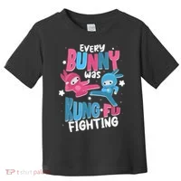 Funny Easter Every Bunny Was Kung Fu Fighting Toddler T-Shirt thumb 0