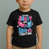 Funny Easter Every Bunny Was Kung Fu Fighting Toddler T-Shirt thumb 2