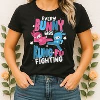Funny Easter Every Bunny Was Kung Fu Fighting Women's T-Shirt thumb 2