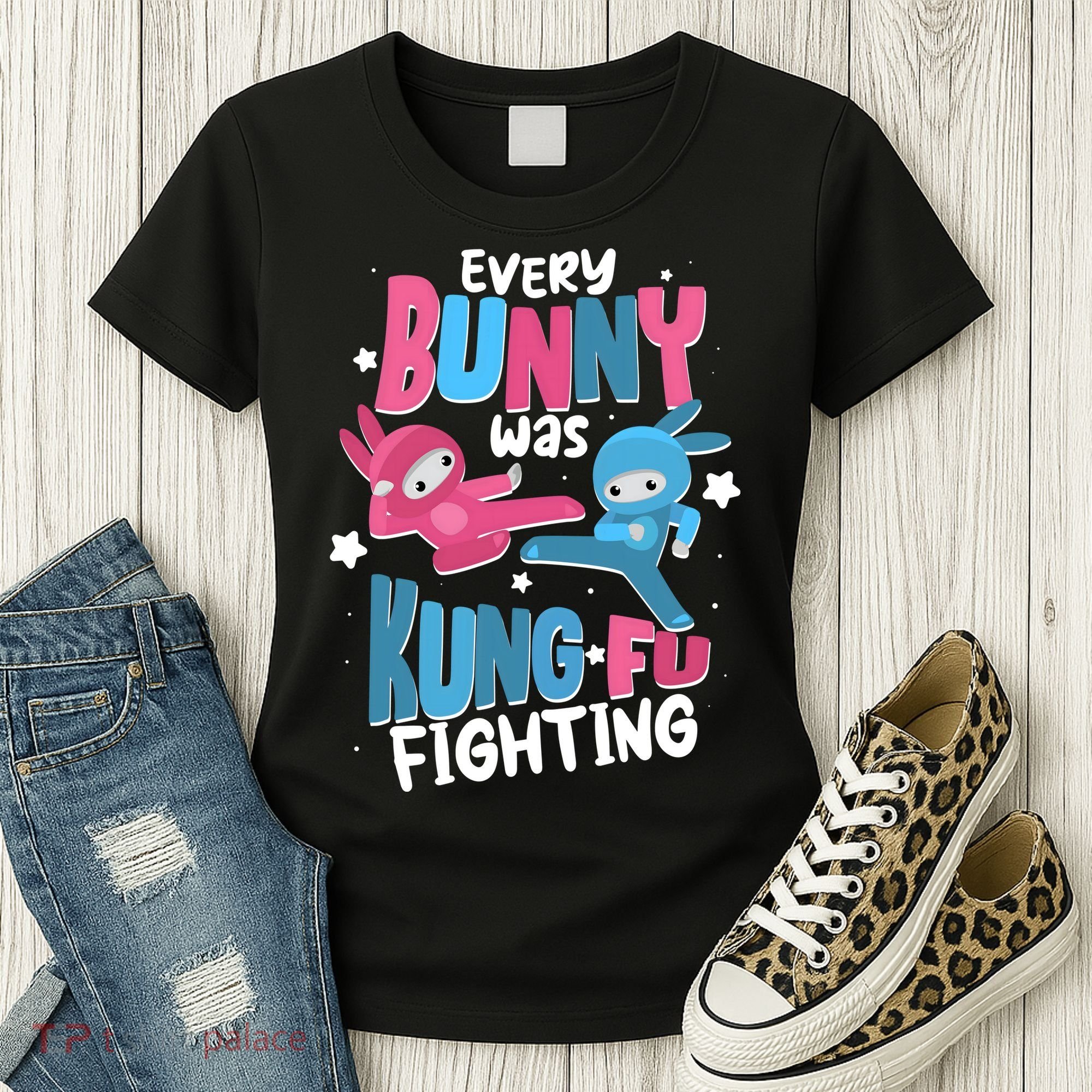 Funny Easter Every Bunny Was Kung Fu Fighting Women's T-Shirt