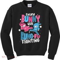 Funny Easter Every Bunny Was Kung Fu Fighting Kids Sweatshirt thumb 0