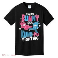 Funny Easter Every Bunny Was Kung Fu Fighting Kids T-Shirt thumb 0