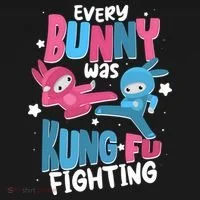 Funny Easter Every Bunny Was Kung Fu Fighting Kids T-Shirt thumb 4