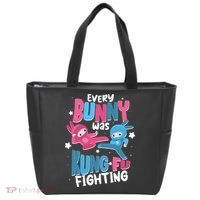 Funny Easter Every Bunny Was Kung Fu Fighting Tote Bag thumb 0
