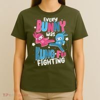 Funny Easter Every Bunny Was Kung Fu Fighting T-Shirt thumb 4