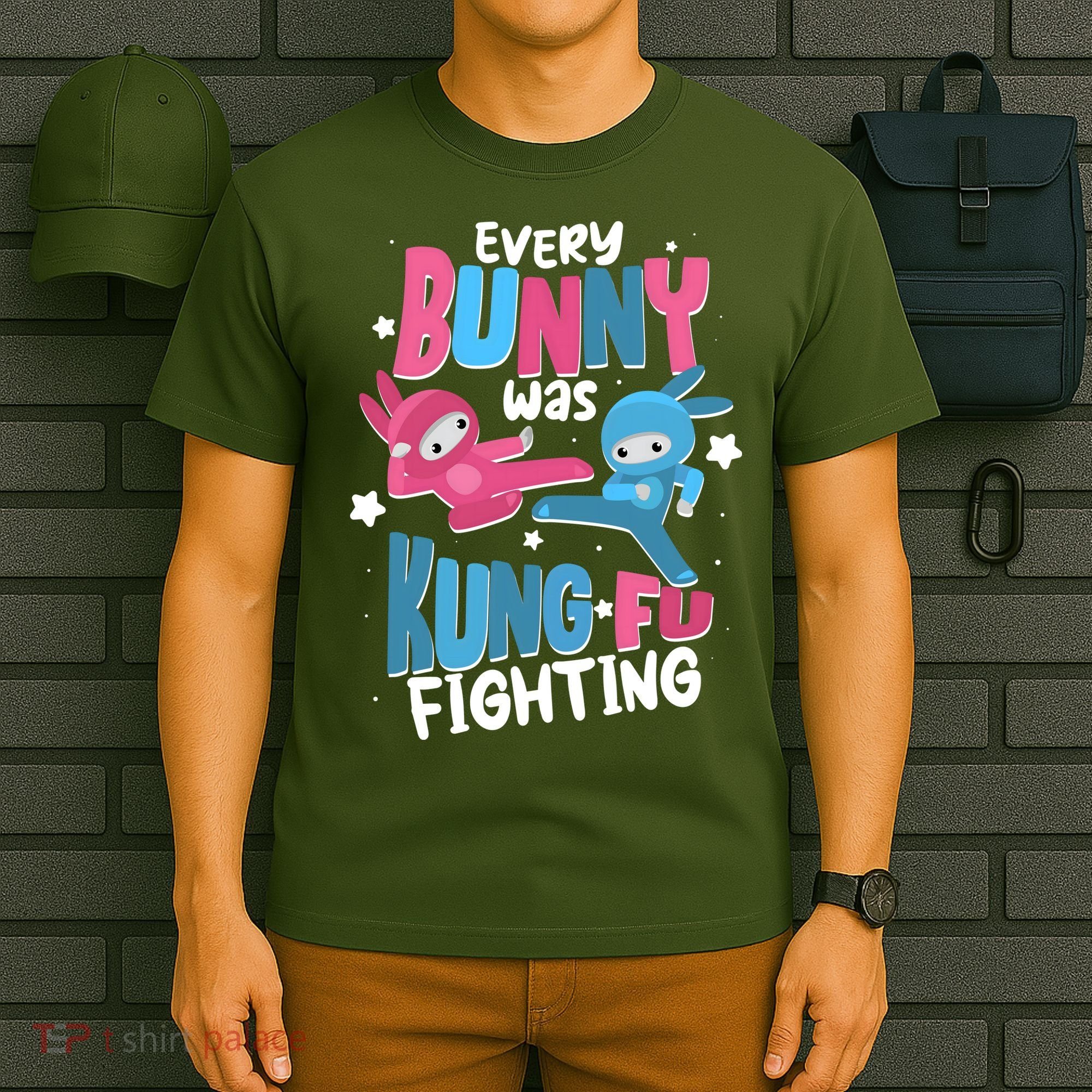 Funny Easter Every Bunny Was Kung Fu Fighting T-Shirt