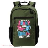 Funny Easter Every Bunny Was Kung Fu Fighting Backpack thumb 0