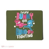 Funny Easter Every Bunny Was Kung Fu Fighting Mousepad thumb 0