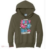Funny Easter Every Bunny Was Kung Fu Fighting Kids Hoodie thumb 0