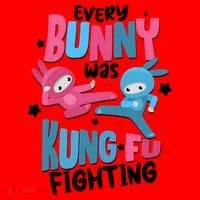 Funny Easter Every Bunny Was Kung Fu Fighting Santa Hat thumb 1