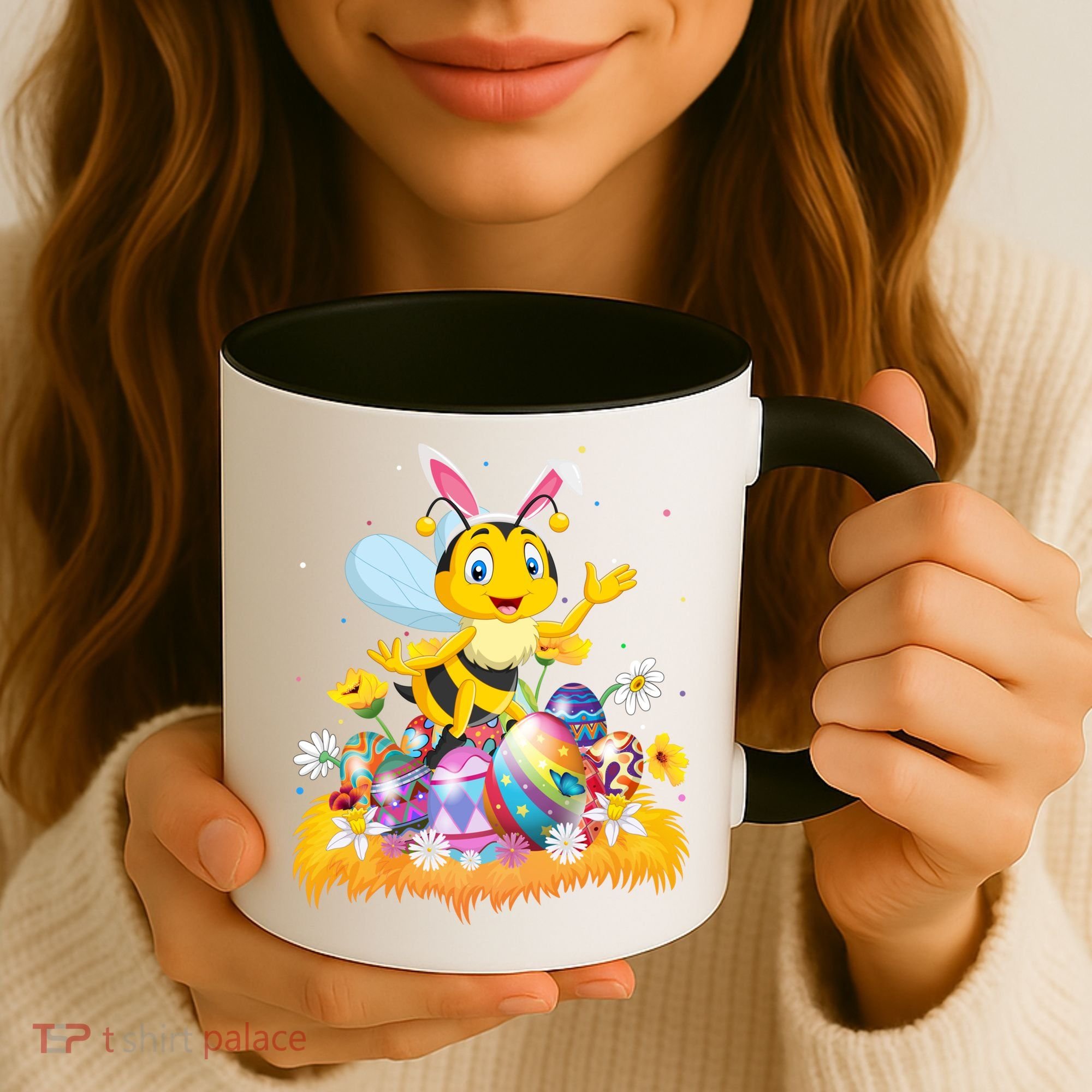 Funny Easter Egg Lover Cute Bee Easter Sunday Cute Gift Coffee Mug
