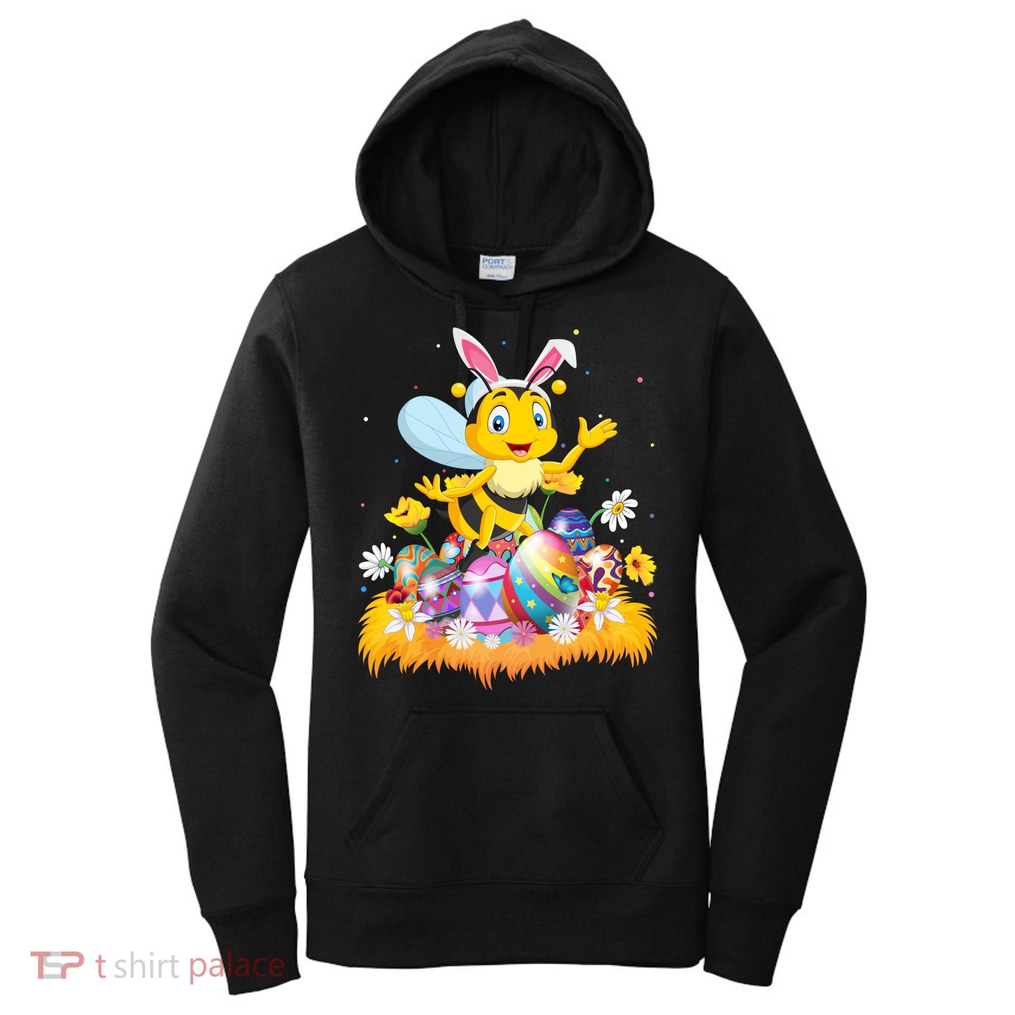 Funny Easter Egg Lover Cute Bee Easter Sunday Cute Gift Women's Hoodie