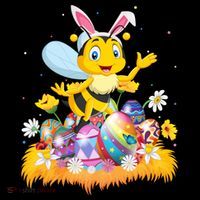 Funny Easter Egg Lover Cute Bee Easter Sunday Cute Gift Women's Hoodie thumb 2